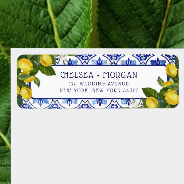 Blue Tiles Lemon Couple Mediterranean Wedding (Creator Uploaded)