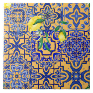 Blue tiles,mosaic,majolica, tile