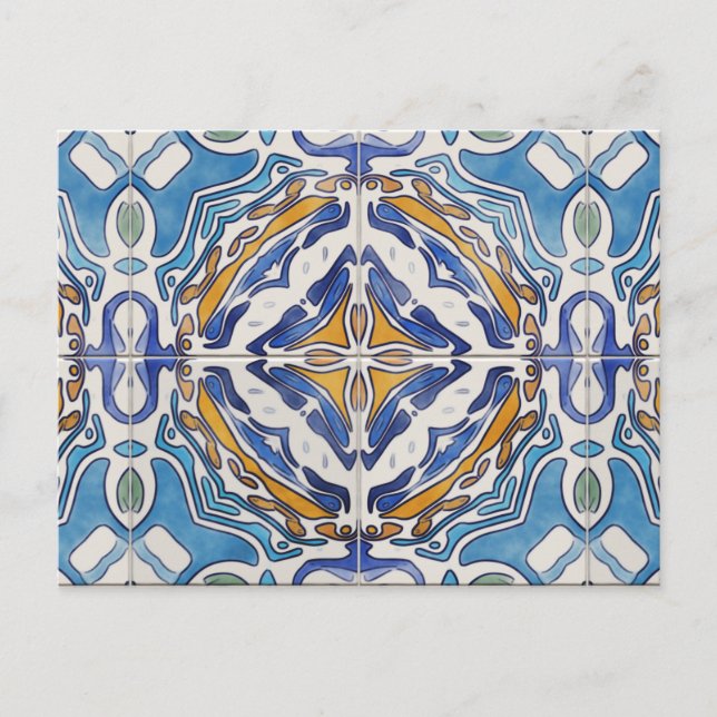 Blue Tiles Postcard (Front)