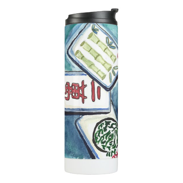 Blue Tiles  Thermal Tumbler (Rotated Left)