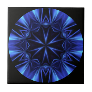 Blue Time Warp ~ Inspired By The Milky Way Galaxy Tile