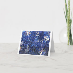 Blue Tinsel with Scratch Overlay Holiday Card