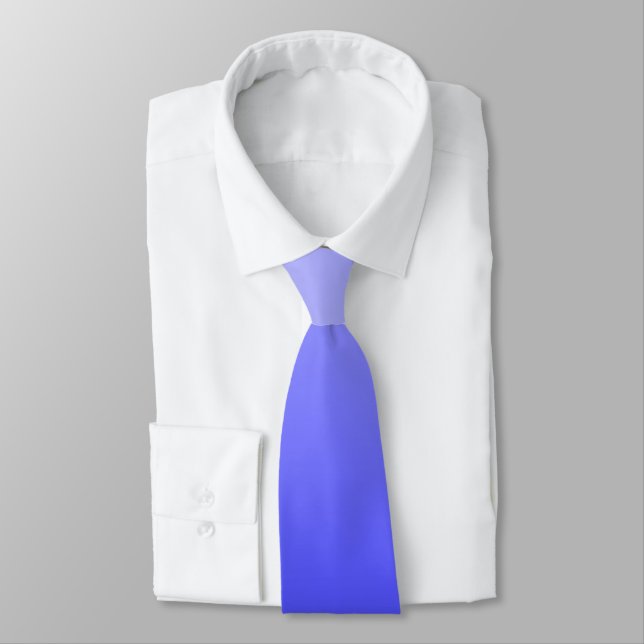 Blue Tint Gradient Men's Neck Tie (Tied)