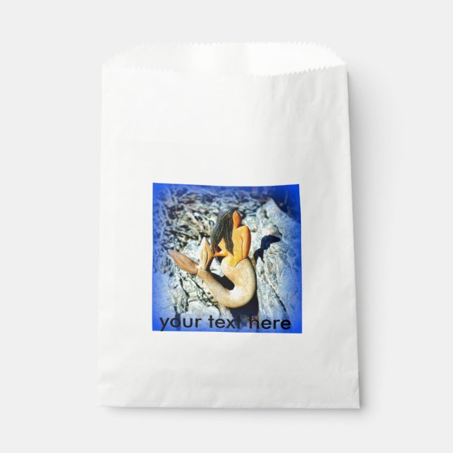 blue tint lookout mermaid favour bags (Front)