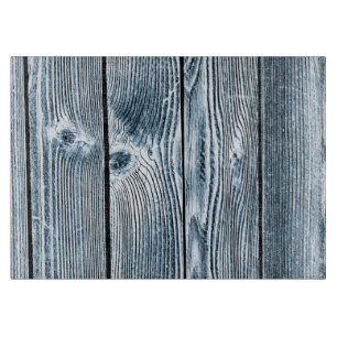 Blue Tint Wood Glass Cutting Board