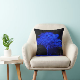 Blue Tinted Tree Cushion