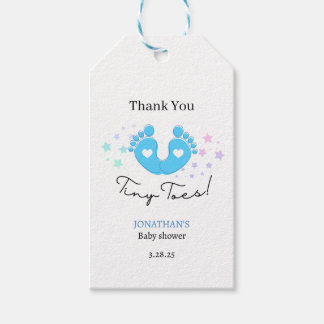 Blue Tiny Toes  Gift Tags