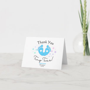 Blue Tiny Toes Thank You Card