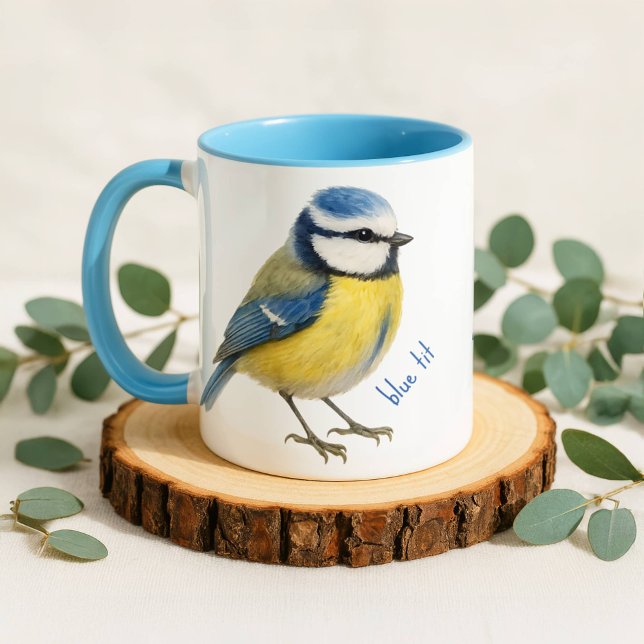 Blue Tit Bird Mug Nature Lover Gift (Creator Uploaded)