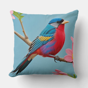 🌸 Blue Tit Blossom Garden Art For Home Decor 🐤 Cushion
