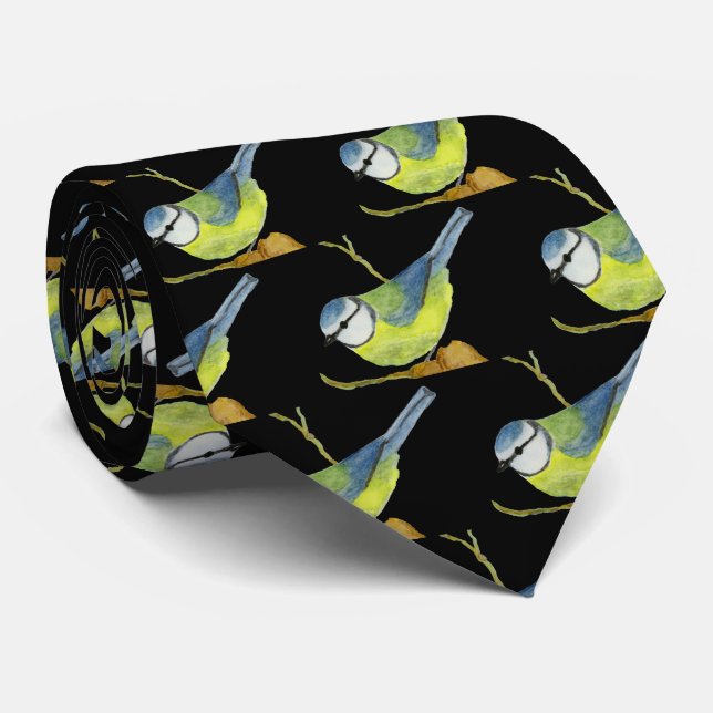 Blue Tit Tie (Rolled)