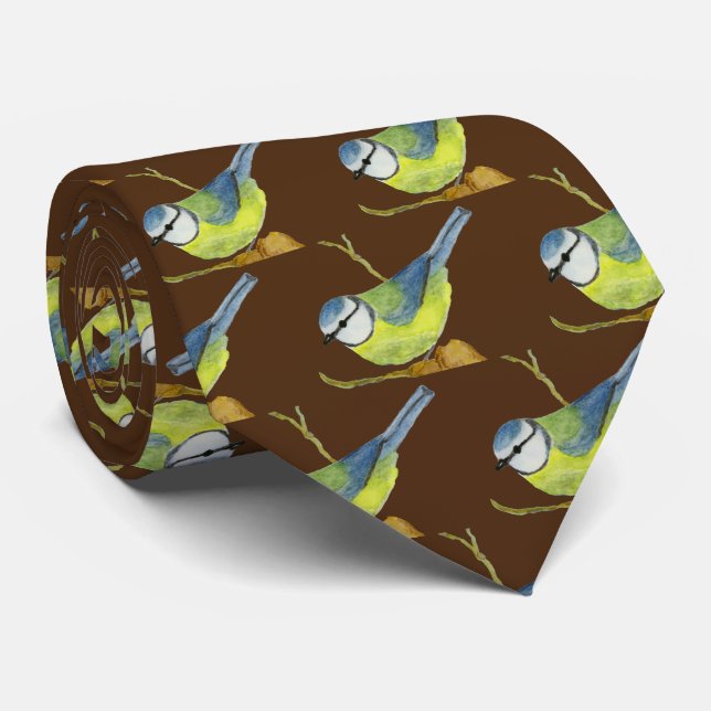 Blue Tit Tie (Rolled)