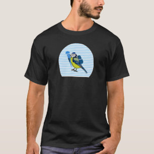 Blue Titmouse Bird First Day At School Bird Animal T-Shirt