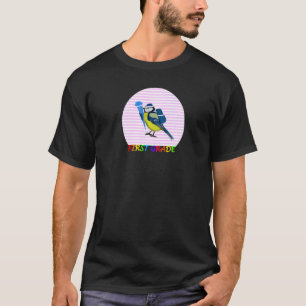 Blue Titmouse Bird First Day of School First Grade T-Shirt
