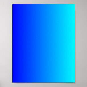 Blue to Aqua Gradient Poster