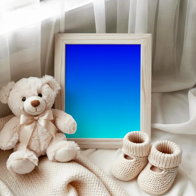 Blue to Aqua Gradient Poster (Blue to Aqua Gradient Poster)