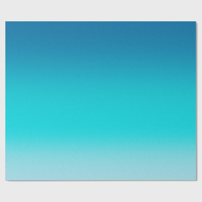 Blue to Aqua Gradient Wrapping Paper Minimalist Mo (Flat)