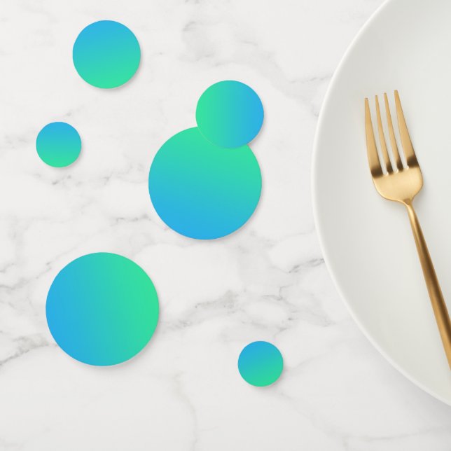 Blue to Green Gradient Table Confetti (Group)