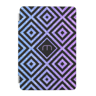 Blue To Pink Glitter Geometric Background iPad Mini Cover
