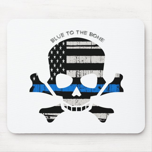 Blue to the Bone (colour) Mouse Mat (Front)
