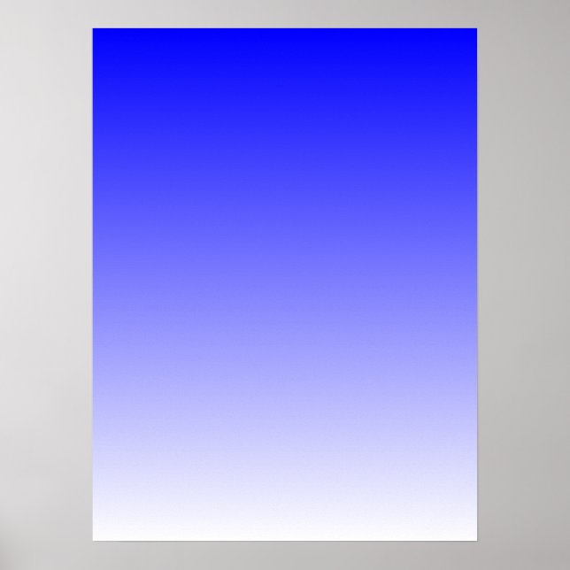Blue to White Gradient Poster (Front)