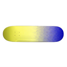 Blue to Yellow Ombre Flame Skateboard Deck