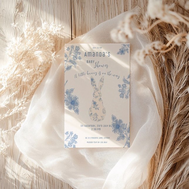 Blue toile Baby Shower Invitation (Creator Uploaded)