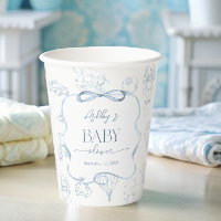 Blue Toile de Jouy Nursery Boy Baby shower