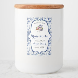 Blue Toile de jouy Tea Party Bridal shower Food Label