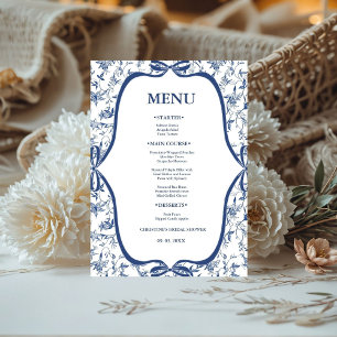 Blue Toile de jouy Tea Party Bridal shower party Pedestal Sign