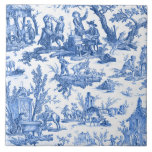 Blue Toile de Jouy  Tile<br><div class="desc">Blue Toile de Jouy ceramic tiles.</div>