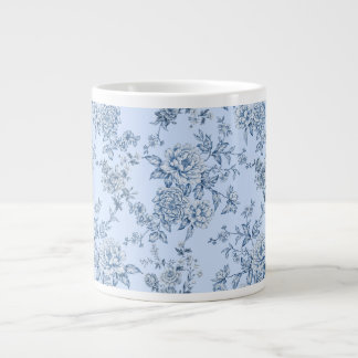 Blue Toile Large Coffee Mug