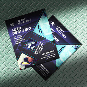 Blue tone car wash flyer