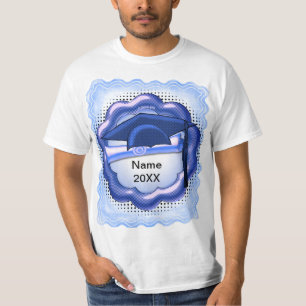Blue Tone Grad Cap custom T-Shirt