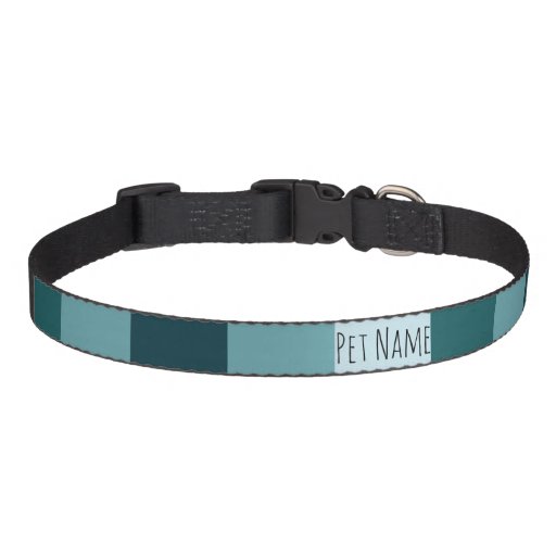 Image of Blue tone Striped Dog collar