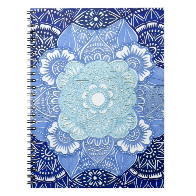 Blue Toned Serenity Design Notebook (Front)