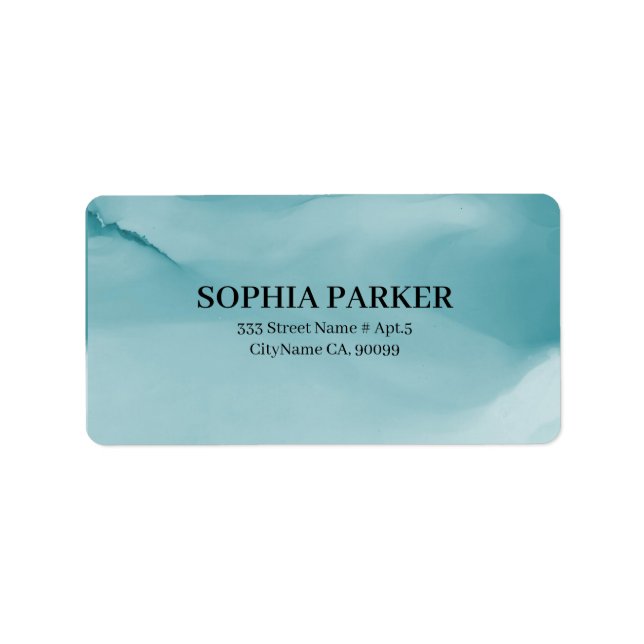 Blue Tones Alcohol Ink  Label (Front)