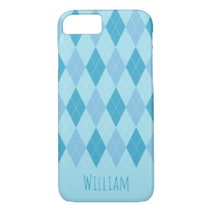 Blue Tones Argyle Pattern iPhone 7/8 Case
