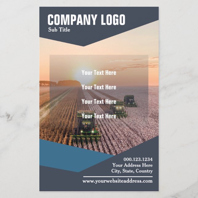 Blue tones Customisable 5.5"x8.5" Flyer (Back)