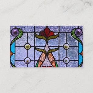 Blue Tones Stained Glass Template Business Card