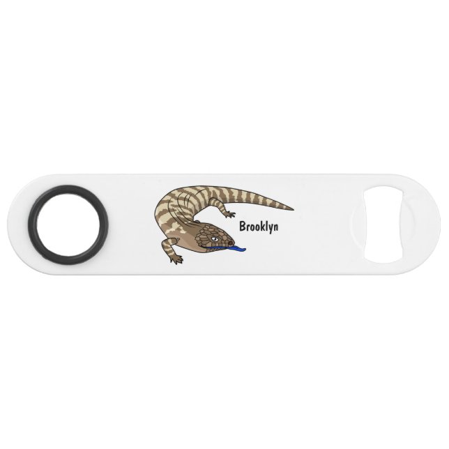 Blue tongue lizard reptile cartoon  (Front (Horizontal))