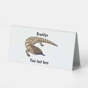 Blue tongue lizard reptile cartoon 