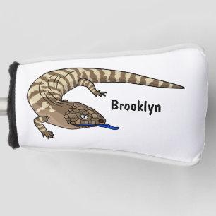 Blue tongue lizard reptile cartoon  golf head cover