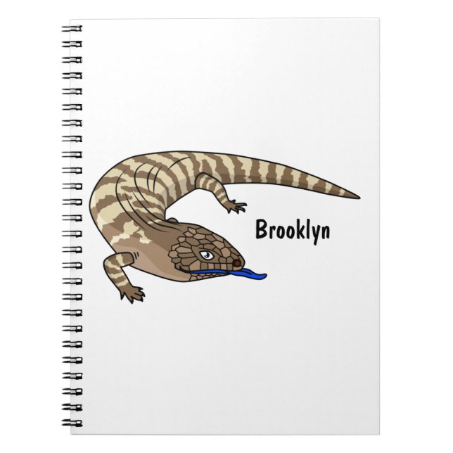 Blue tongue lizard reptile cartoon notebook (Front)