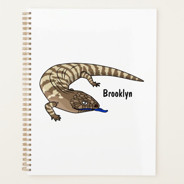 Blue tongue lizard reptile cartoon planner (Front)