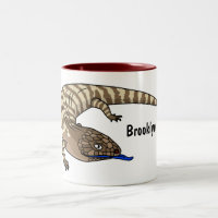 Blue tongue lizard reptile cartoon