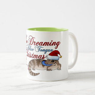 Blue Tongue Skink Christmas Two-Tone Coffee Mug