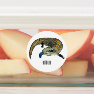 Blue-tongued skink cartoon illustration