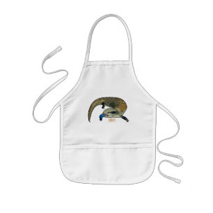 Blue-tongued skink cartoon illustration kids apron