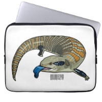 Blue-tongued skink cartoon illustration